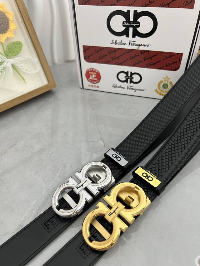 Product Name: Ferragamo Automatic Leather Belt Material: 100% Top Layer Cowhide