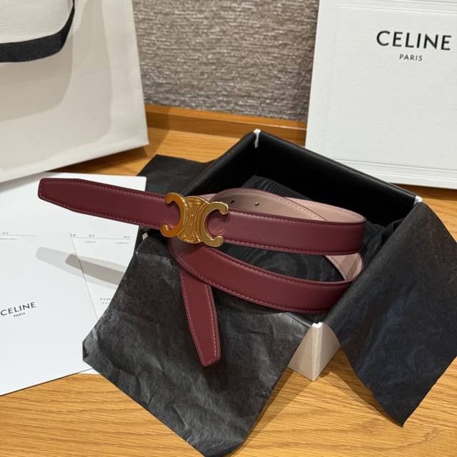 Triomphe Belt DDD Triomphe Double-sided Top-grade Calfskin Belt DDD Versatile,