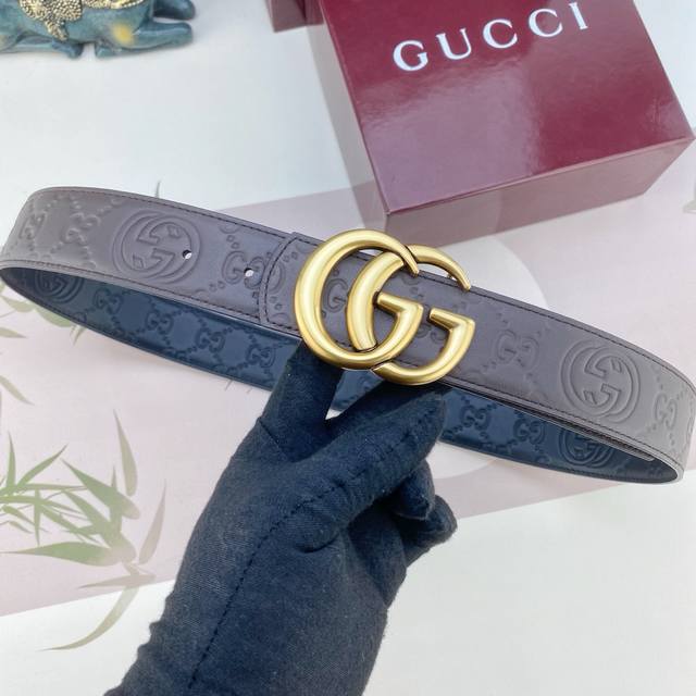 Gucci specialty leather belt series, original factory hardware, high-quality st