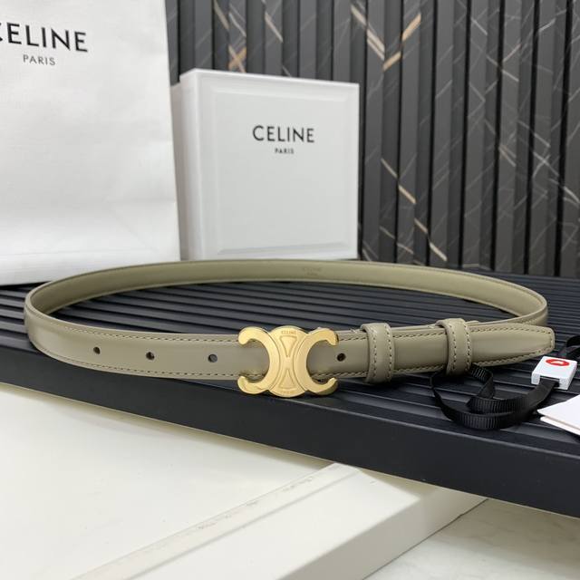 Triomphe Medium Taurillon Leather Belt DDD Taurillon DDD Mid-waist DDD Gold Fini