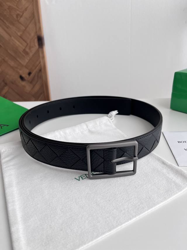 Bv 2026 Newest Men's Braided Belt, Handmade Intreccio Large Check Braid, Italian