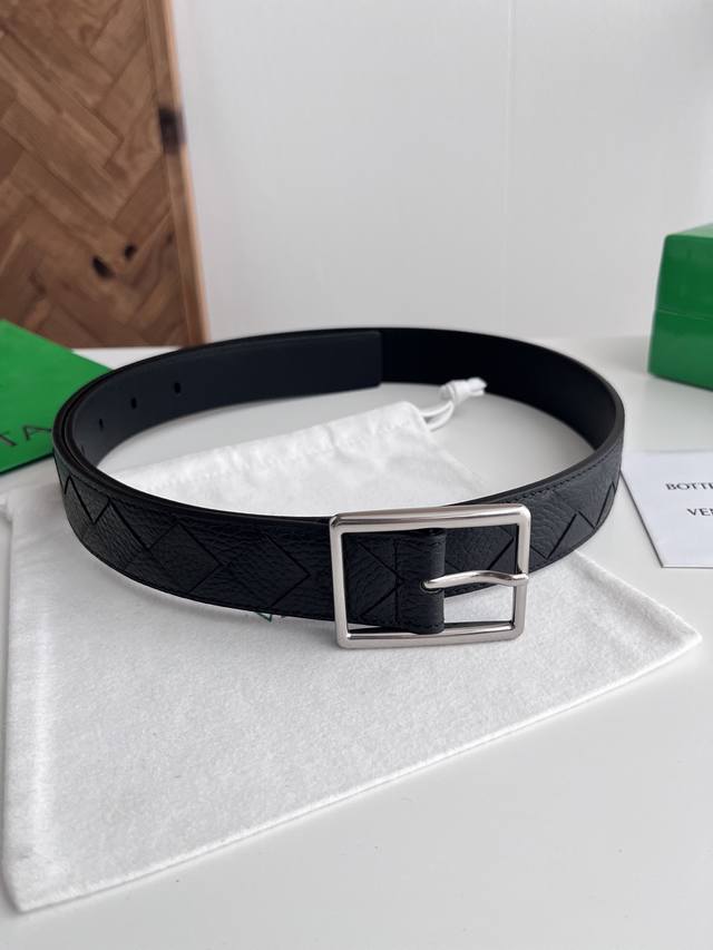 Bv 2026 Newest Men's Braided Belt, Handmade Intreccio Large Check Braid, Italian