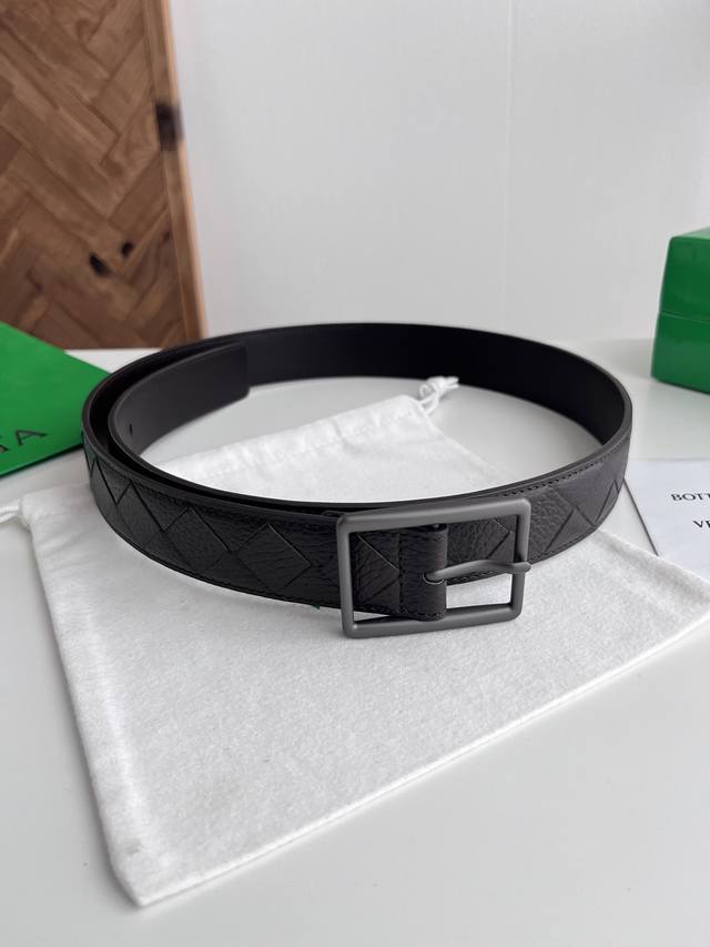 Bv 2026 Newest Men's Braided Belt, Handmade Intreccio Large Check Braid, Italian