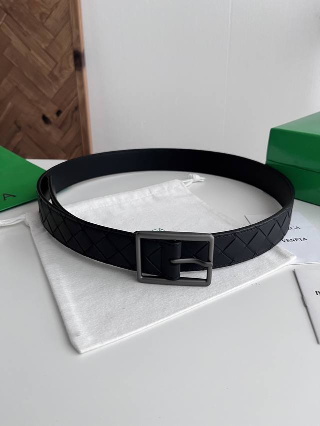 Bv 2026 Newest Men's Braided Belt, Handmade Intreccio Large Grid Braid, Italian