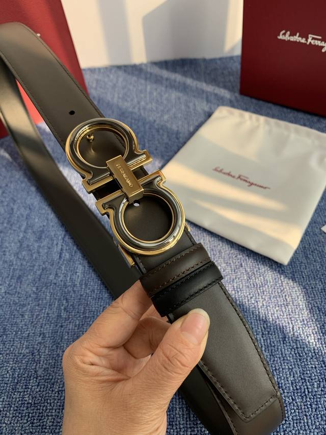 Ferragamo Men's Imported Calfskin Leather, with a delicate and soft feel. Paire