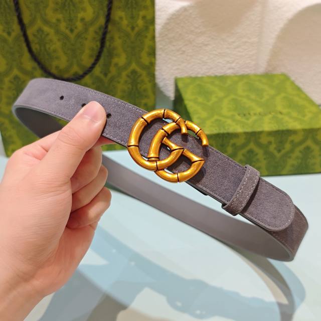 3.0Cm Gucci belt, suede, top-grain cowhide, length: 75.80.85.90.95.100.105 Euros