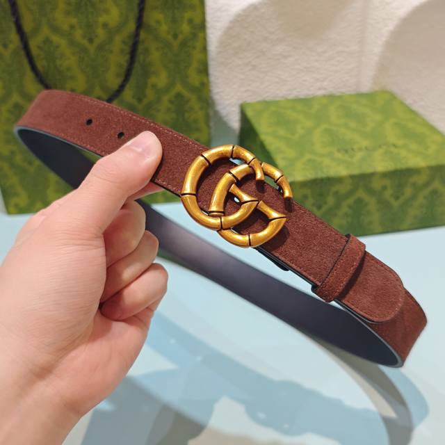 3.0Cm Gucci belt, suede, top-grain cowhide, length: 75.80.85.90.95.100.105 Euros