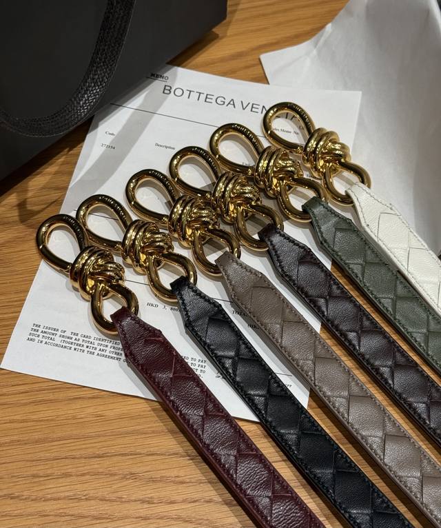 Andimo Belt DDD Lntreciato woven leather belt with metal rope knot buckle, hook