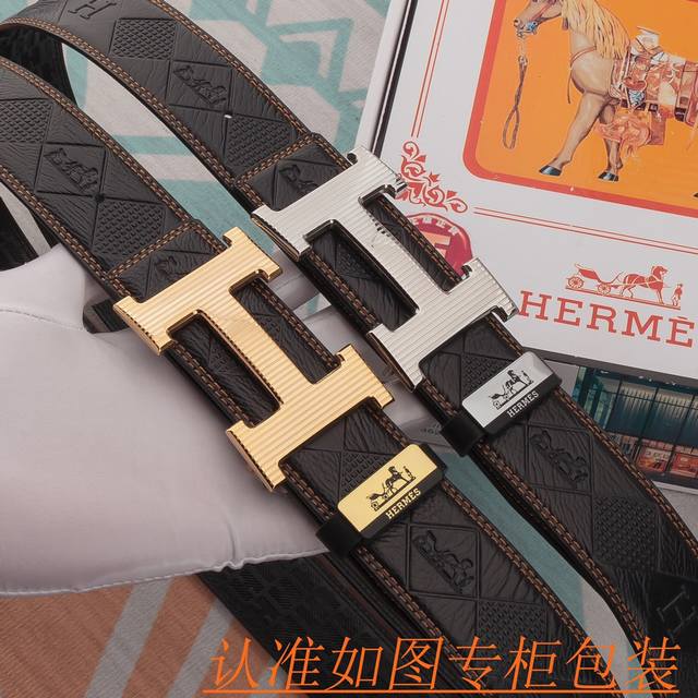 Belt: Hermes Original Cowhide Belt DDD Men's Belt: 100% top-grain cowhide leath