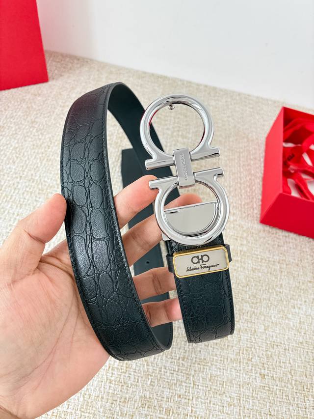 Product Name: Ferragamo Belt - Original Single Belt Model: Hook, Classic Buckle