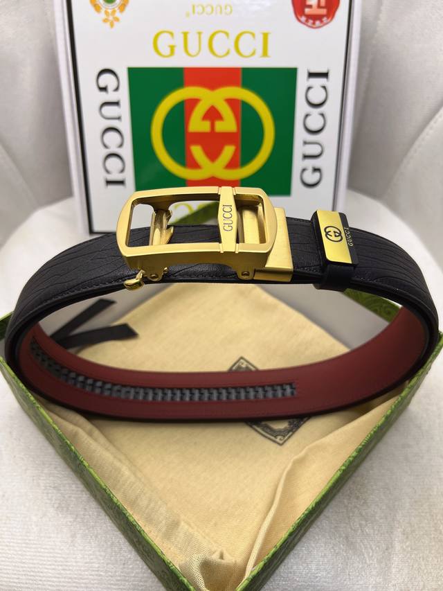 Gucci original single-piece top-grain cowhide with cloud pattern, lining with t