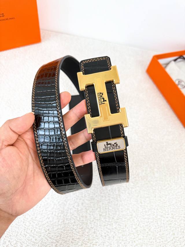 Product Name: Hermes Belt (Original) Model: Hook buckle, classic pure steel buc