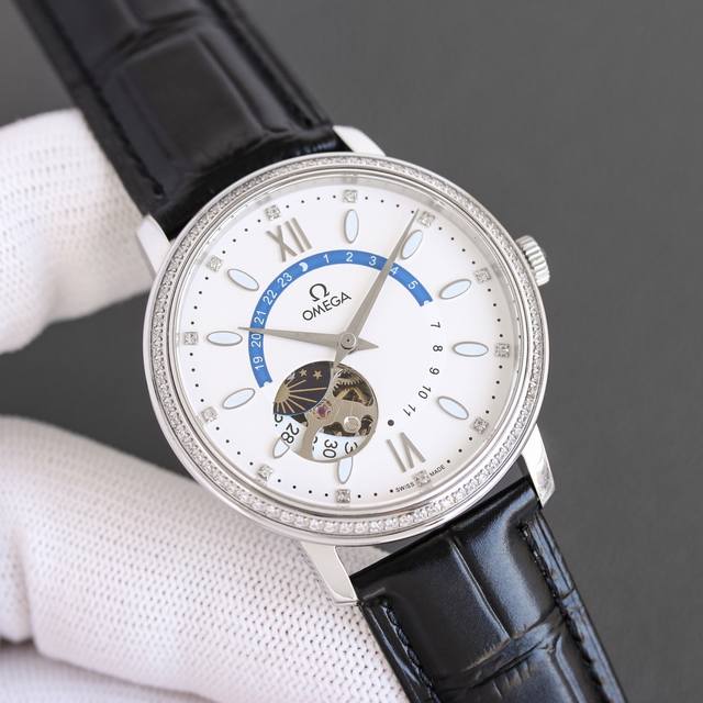 金银同价 DDD 品牌：欧米茄Omega 系列：蝶飞腕表系列 材质：316精钢表壳 蓝宝石镜面 皮带：意大利头层小牛皮皮带 原装进口28S8-16全自动机械机芯