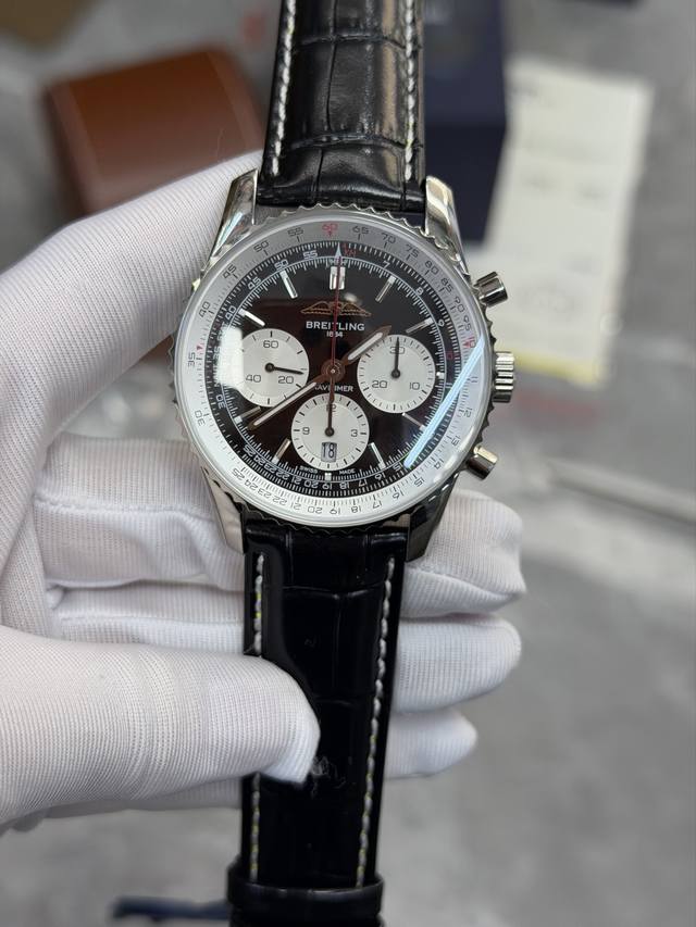 独家实拍图 DDD Breitling Automatic Mechanical Watch DDD 百年灵航空计时系列 复刻版本Ab0139211B1 DDD