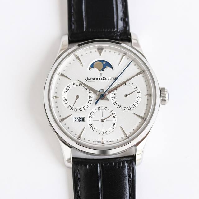复刻界的又一历史时刻，名表三大复杂功能之一的“万年历”研发成功！V9积家大师万年历自动机械表 官方型号：白面130842J，黑面1308470，金面130 ，灰