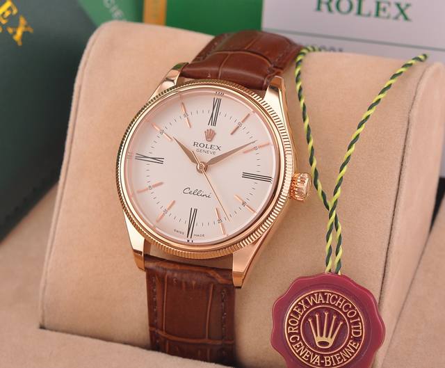 品牌: 劳力士－Rolex DDD 款式: 切利尼系列男士腕表 DDD 机芯: 进口机械 8215机 －3针机芯 DDD 表壳: 316L精钢壳套 DDD 镜面