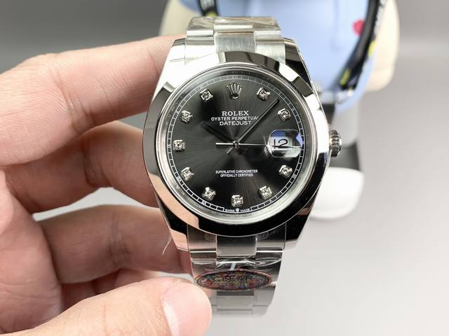 C厂副本 劳力士日志型系列机械41Mm，正品原装开模 1:搭配超级3235一体机芯 动力72小时 日历瞬跳， 机芯及其稳定 2:整表904L精钢 搭配Ar厂钢带