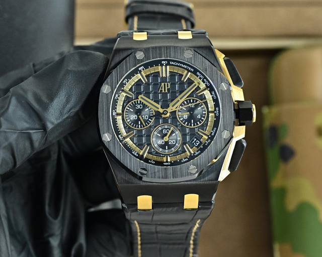 Ls .Factory 爱彼 Audemars piguet 皇家橡树离岸型26420 全新升级版 1、新开模43 毫米表壳 市场版本44毫米，是套用旧款264