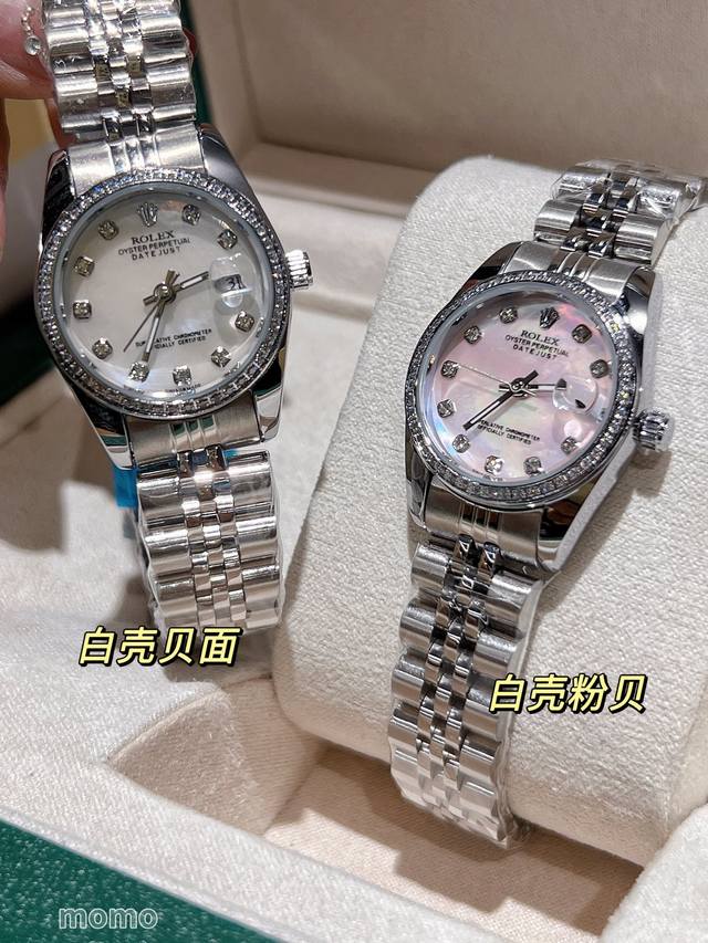 新款推荐 劳力士 28Mm精致小表螺旋后盖 爆款推荐 设计显出独特高贵优雅女神气质！316精钢搭配蝴蝶扣，不显浮华的风格广受女神喜爱，逐渐深刻人心，工艺精湛，糅