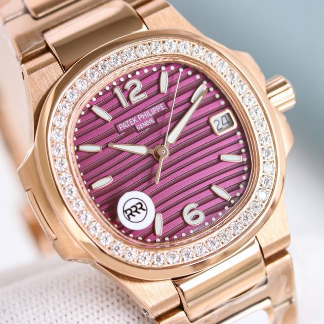 白 -金 钻+100 Rrr厂联合瑞士设计师耗时两年，重金打造天花板pp鹦鹉螺7010系列！原版起模还原数据，达到1：1精细对版。 亮点1 秒杀市面绝大多数石英