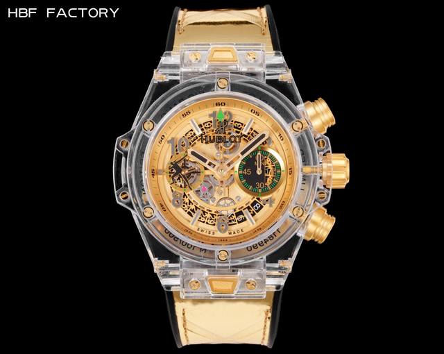 光壳 ，钻壳 Hbf Factory 恒宝Hublot 宇舶表年度最佳复刻作品 宇舶Big Bang系列411.Jx.4802.Rt“全透明腕表” 精彩细节 1