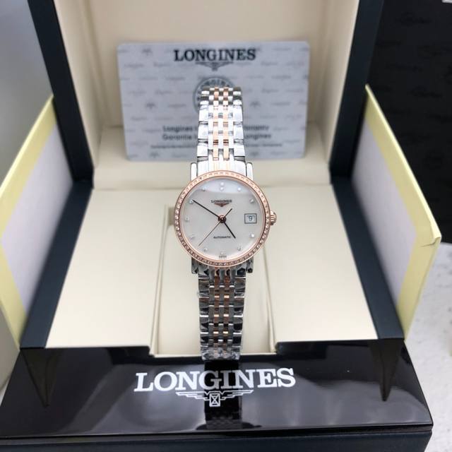 志玲姐姐同款～浪琴博雅系列，女款机械表独家首发！外壳表圈镶嵌52粒vvs1.1级别钻石！天然贝母面镶嵌12粒vvs1.1钻石，原装瑞士eta-2000机械机芯，