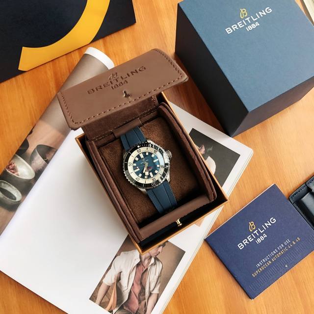 最新到货！批 百年灵超级海洋系列 极致的美感和霸气 ！！！高亮陶瓷圈口、电镀刻标 、严格要求按原厂工艺执行 立体感极强的logo和极致的线条感 带来视觉上的享受