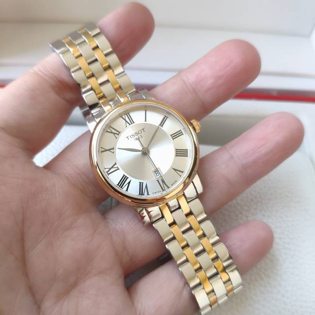 天梭 T122最新款 石英女表，原装正品，蓝宝石玻璃，原装瑞士机芯，表径30Mm，316L精钢，支持验货，欢迎下单！