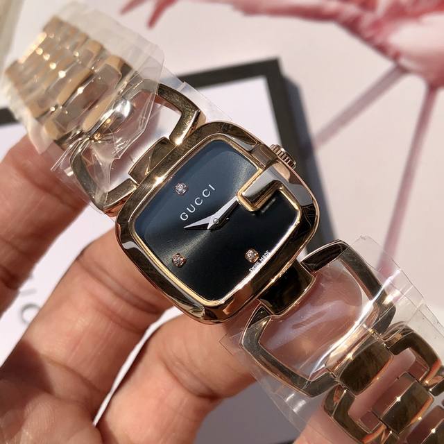 原盒:30 Original Gucci,古驰爆款回货，时尚镂空女表，标志性g形表头设计，原装瑞士石英机芯，异形蓝宝石玻璃，高难度工艺仿表不可及，～27Mm表径