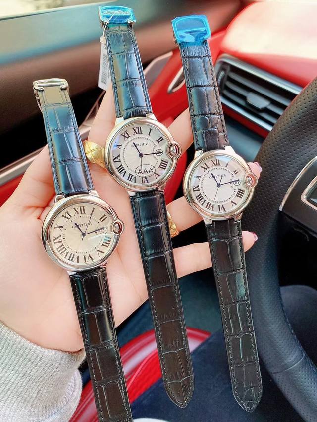 台湾厂质量也有 卡地亚__蓝气球系列石英皮带42Mm