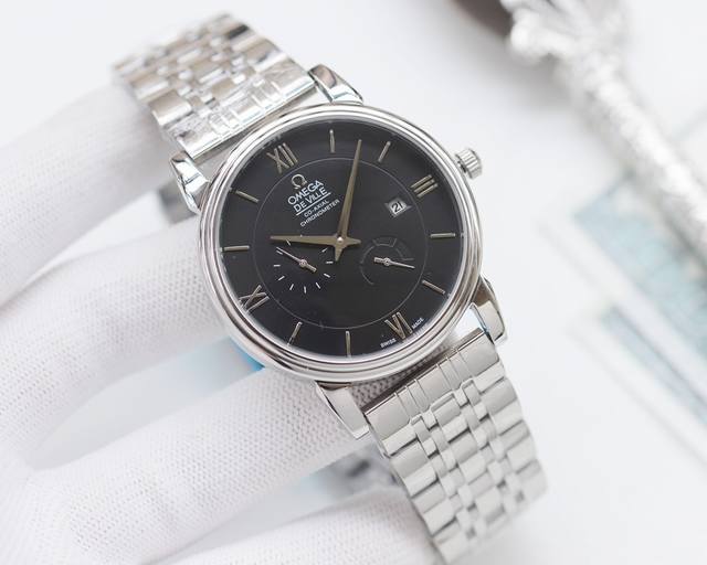 白壳 ，金壳 ，钢带20 品牌：欧米茄-Omega 类型：男士腕表 壳套：顶级版316精钢l 表带：进口小牛皮表带 316L精钢表带 机芯：全自动机械机芯 镜面