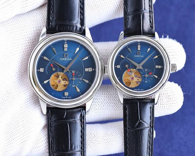 自然光实拍 精品侣情腕对表，尊贵大气，牵手致爱，时尚百搭，最新爆款。采用西铁城82S7机芯，316精钢材质，进口牛真皮表带，蓝宝石玻璃，尺寸：男直径41Mm 女