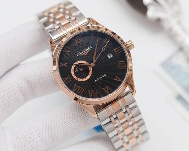 白壳 金壳 ，钢带20 品牌：浪琴-Longines 类型：男士腕表 壳套：顶级版316精钢l 表带：进口小牛皮表带 316L精钢表带 机芯：全自动机械机芯 镜