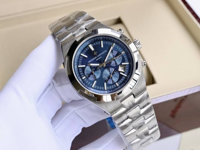 钢带+20，金+20 江诗丹顿-Vacheron Constantin 纵横四海系列 男士腕表 全自动机械机芯 316精钢表壳 高清矿物质镜面 进口小牛皮表带