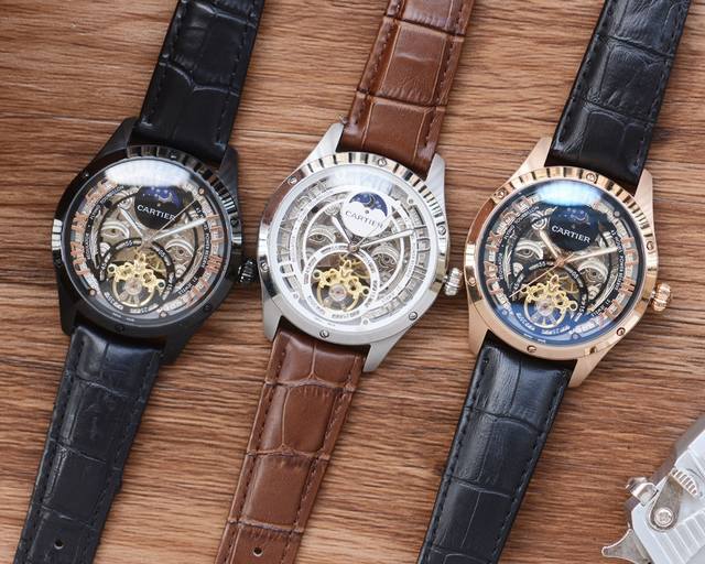 男人挚爱 镂空腕表 最新 ：卡地亚最佳设计独家首发 类型 ：精品男士腕表 表带 ：316精钢表带 机芯 ：全自动机械机芯 镜面 ：矿物质强化玻璃 更高清 品味高