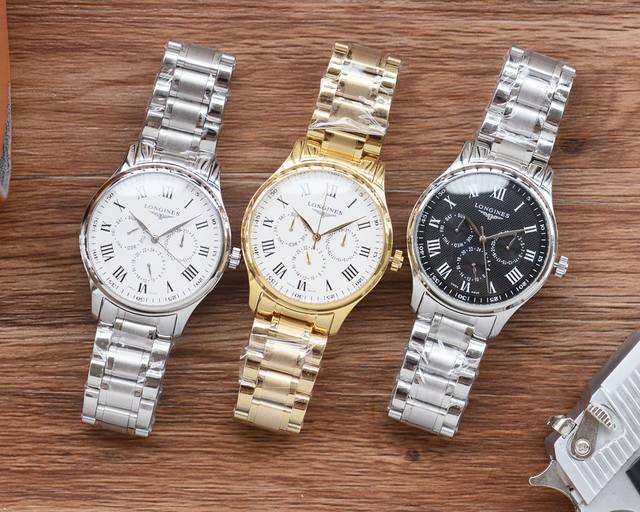 白 金 钢带20 男人挚爱 六针腕表 最新 ：浪琴最佳设计独家首发 类型 ：精品男士腕表 表带 ：真牛皮 316表带 机芯 ：全自动机械机芯 镜面 ：矿物质强化