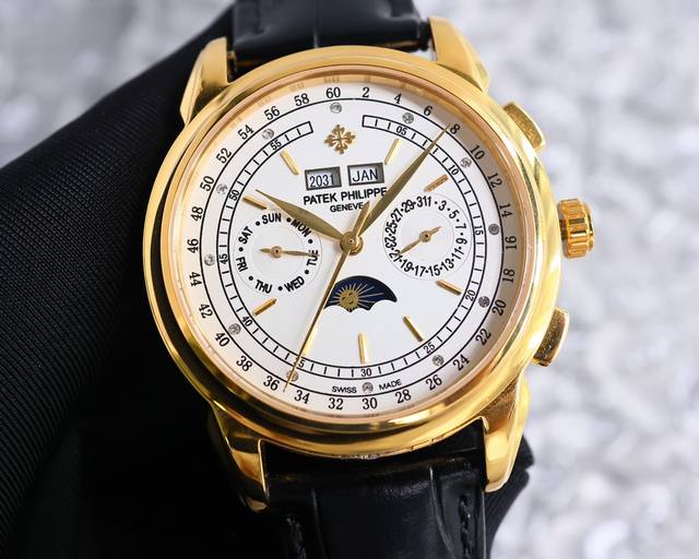 金壳50 V4升级版”扣子”升级原装复刻开模，百达.翡丽超级复杂功能计时系列！用心之作，细节方面： 1：团队历时两年多精心设计，不计成本，敢为人先，力求完美，克