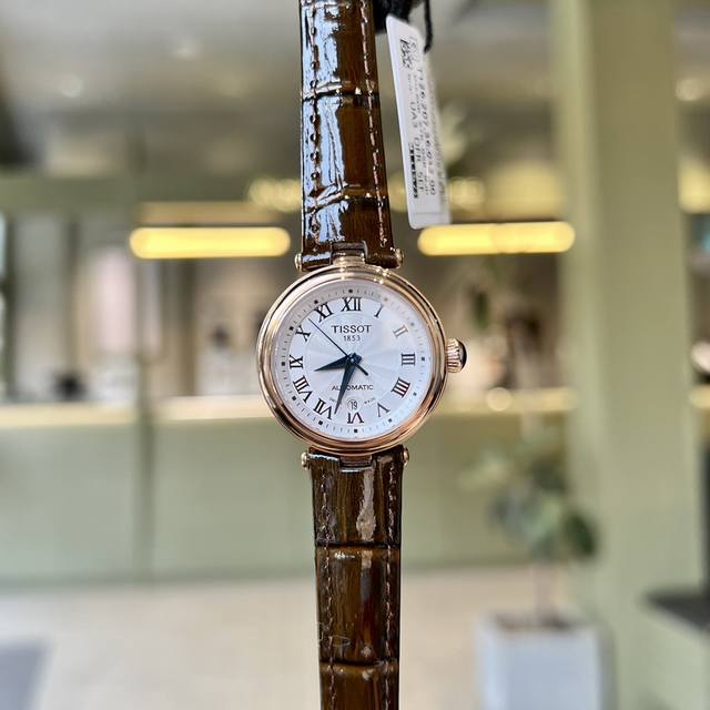 皮钢同价 Original Tissot 原单天梭t126 2022新款小美人系列女士机械爆款推荐 搭配进口， 采用2671 自动机械机芯。蓝宝石镜面 361L