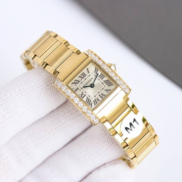 白壳 金壳 钻50 M1厂推出2024年全网最新第2代tank Francaise法国坦克原版1:1复刻精作！均采用瑞士石英机芯 +卡家白金专用甲板 尺寸小号：