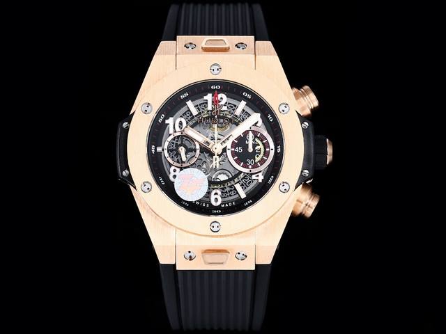 白 金黑 Zf 宇舶 恒宝 Hublot 英勇无畏，拳拳出击，简称“Hub”“恒宝”，Bigbang大爆炸 素材料计时码表v2版表壳采用进口316精钢材料 设计