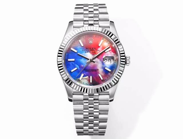 Vas厂爆改rolex 劳力士41Mm日志系列 突破极限！整表的精彩细节如下: 1.搪瓷绘画字面，指针夜光采用瑞士夜光，跟原版一样，夜光明亮。 2.全表釆用90