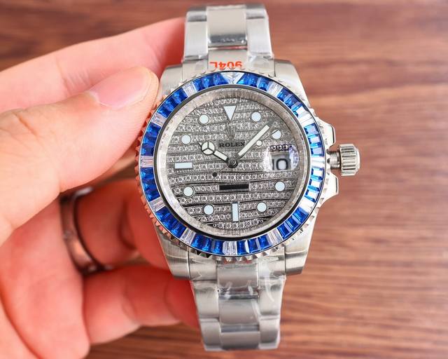 Tw 出品 钢带满镶钻统一 钢带不镶钻统一 Tw Factory 满钻水鬼全新字面 三珠钢带的 五珠钢带nk1 劳力士rolex 奢华极致满天星版本腕表 手工镶