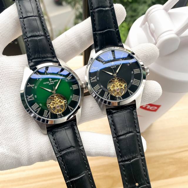 统一价： 百达翡丽 Patek Philippe 精品男士腕表，尊贵大气，绅士风范，时尚百搭，最新爆款。采用全自动机械机芯，316精钢材质，进口真牛皮表带，矿物