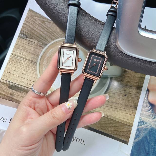 皮带 Lola Rose罗拉玫瑰玫瑰金黑玛瑙手表女英国时尚石英女士手表520礼物送女友