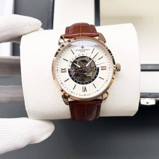 白壳 金壳 钢带+20 江诗丹顿-Vacherron Constantn 男士机械腕表 采用进口全自动机械机芯 简约三针简约设计 316精钢表壳 真牛皮表带 商