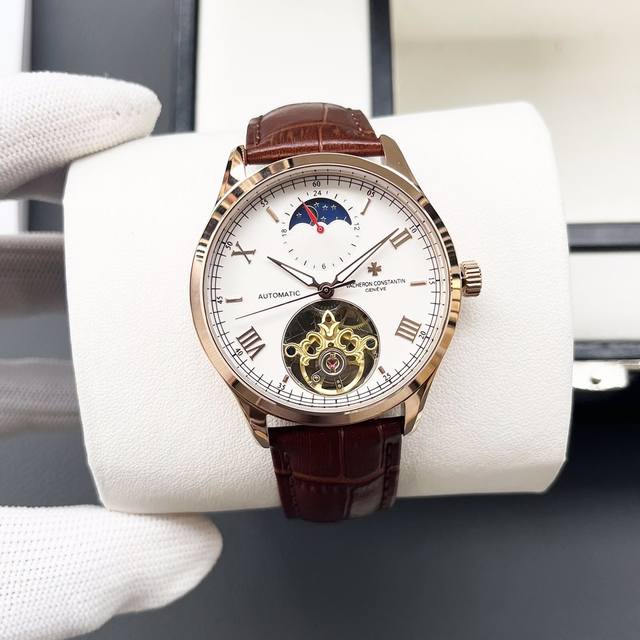 白壳 金壳 钢带+20 江诗丹顿-Vacherron Constantn 男士机械腕表 采用进口全自动机械机芯 简约三针简约设计 316精钢表壳 真牛皮表带 商