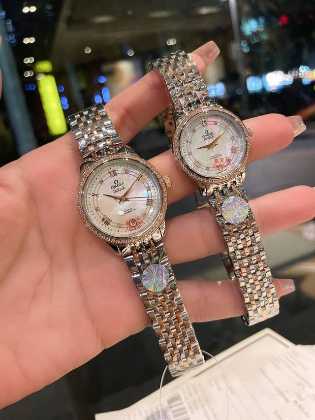 欧米茄 蝶飞秋冬皮带温暖整个冬日 台湾厂精美制作，媲美原单货的蝶飞系列女款，完美诠释了精雅与华美表壳采用316精钢，质感一流字面采用深海彩贝，美得无与伦比原装进