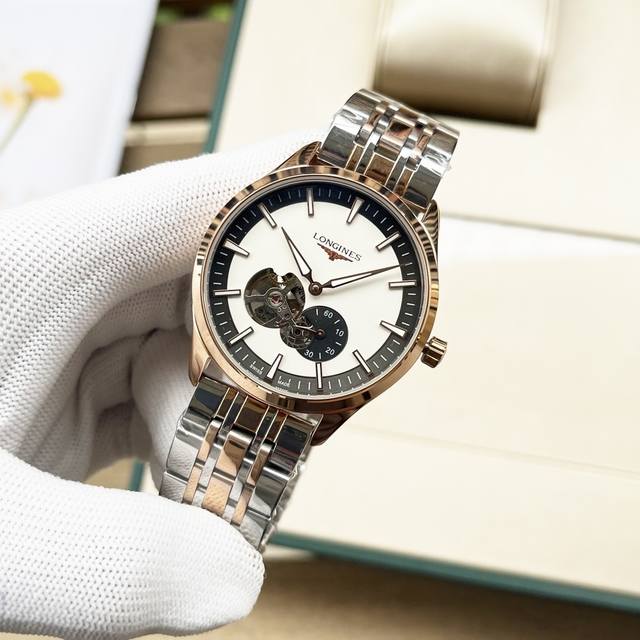 白 金 钢带+20，浪琴-Longines 精品男士腕表多功能设计，尊贵大气，绅士风范，卓越品质，热卖全城。采用全自动机械机芯，顶级316精钢表壳，矿物质超强镜