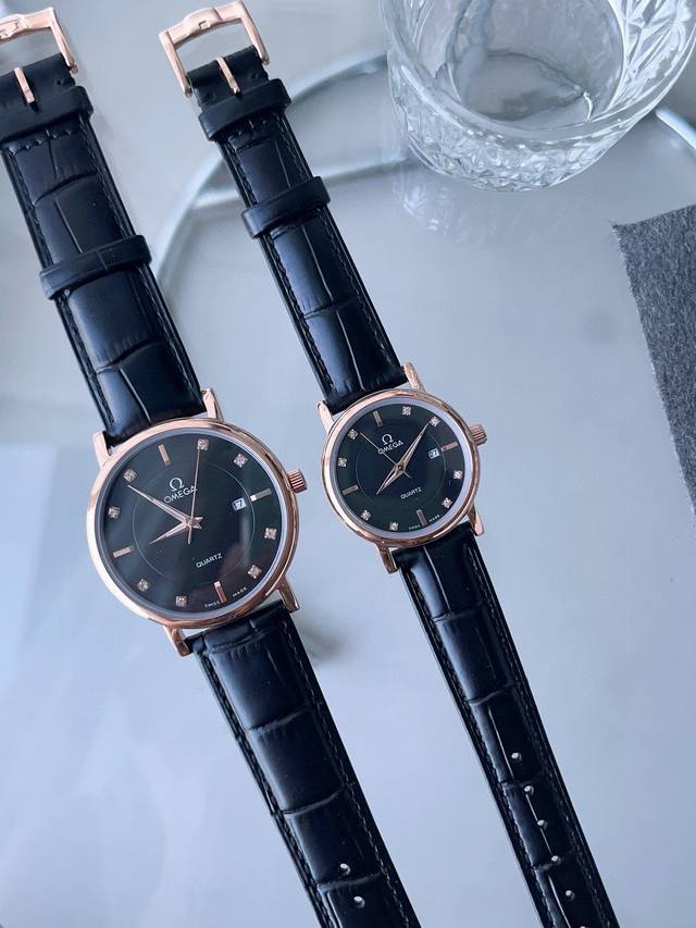 白壳 玫 钢带20 欧米茄 情侣对表 原装进口石英机芯 矿物质玻璃镜面 316L精钢表壳 直径男40Mm女30Mm 厚8Mm如果今天的阳光停止了它耀眼的光芒。那