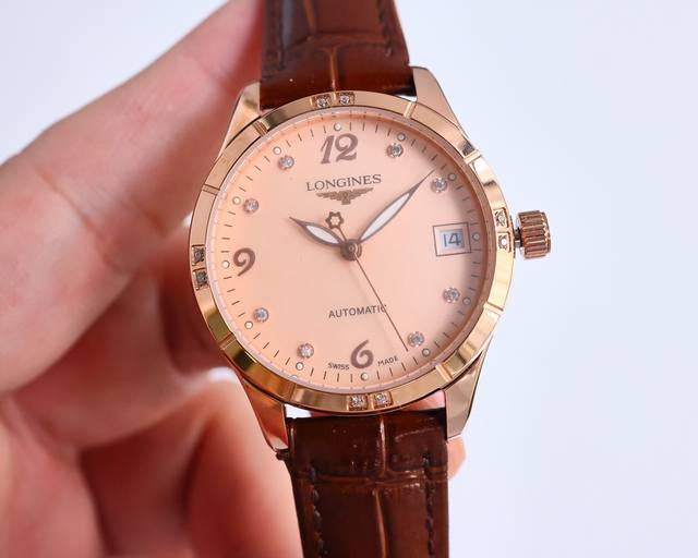 白壳 金壳 最新力荐2024浪琴女款，小红书爆款，女装腕表，青春年华，可以搭配更多颜色皮带 镜面：蓝宝石水晶玻璃-防刮 材质：采用316精钢表壳 动力：储存48